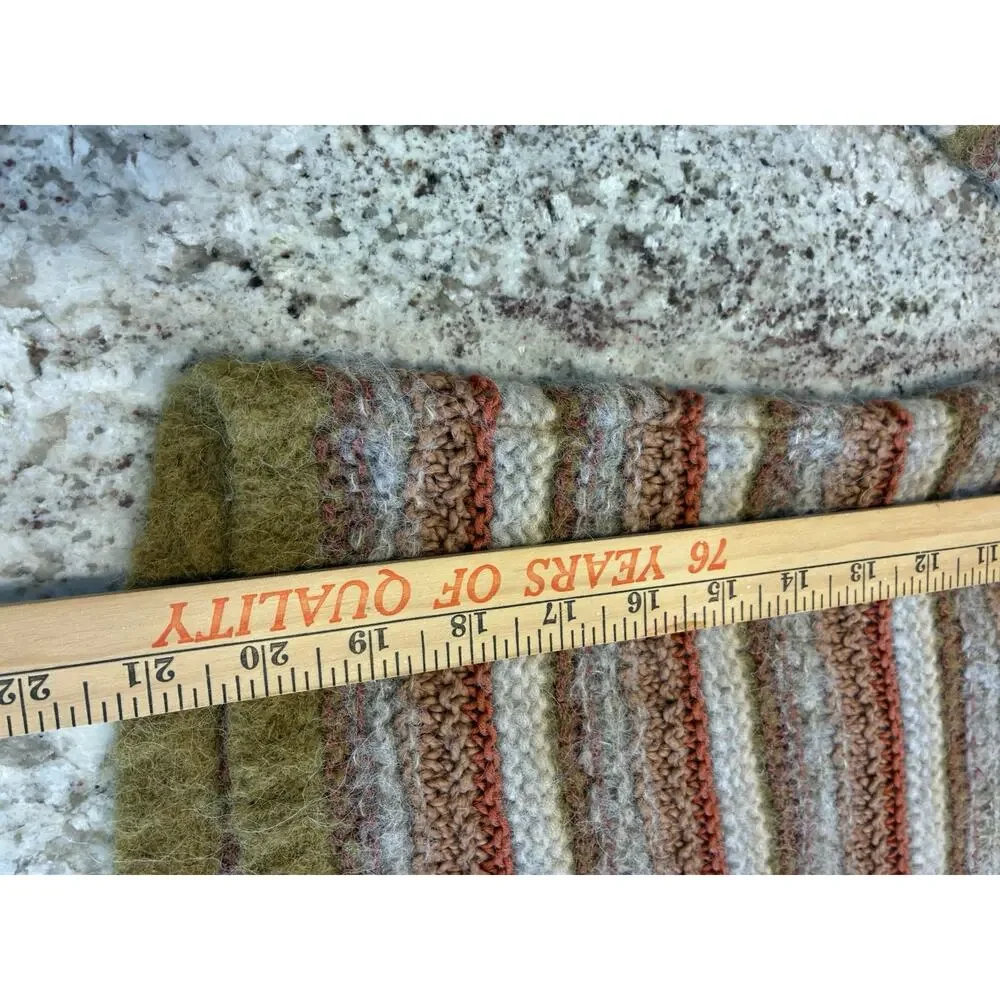 Faherty Mixed Yarn Striped Sweater $248 Womens Size XS Alpaca Fall Winter